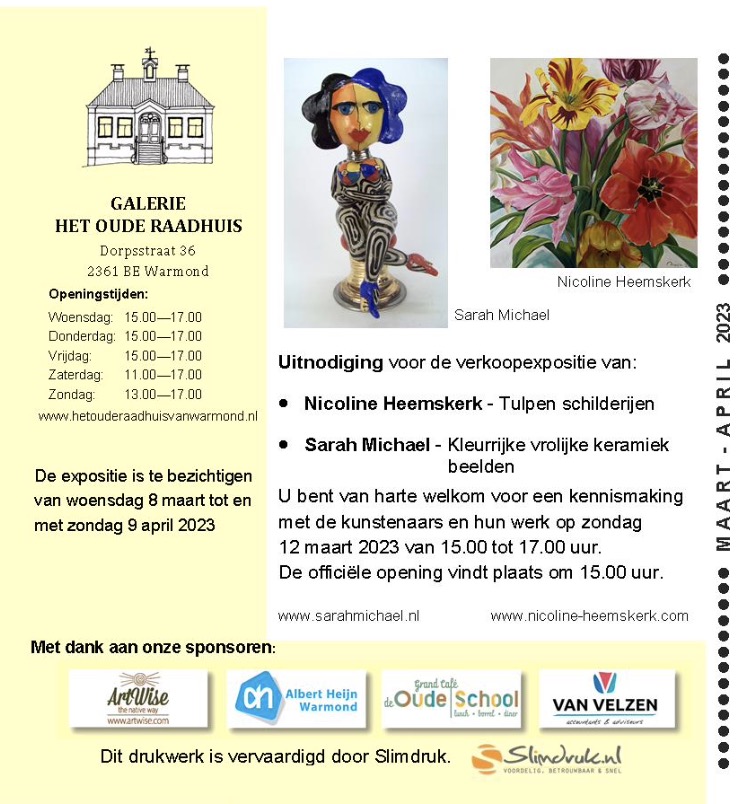 Expositie in Oude Raadhuis Warmond t/m 9 april